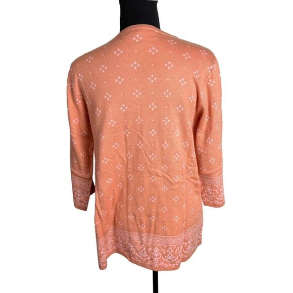 Isaac Mizrahi True Denim Jacquard Sweater BLUSH NWOT SIZE M - Picture 3 of 7